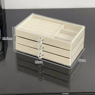 3-Tier Transparent Jewelry Case
