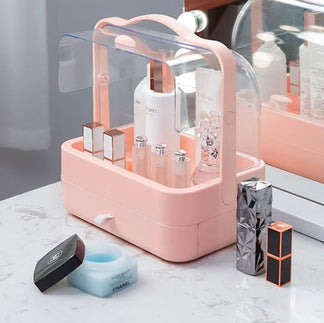 Premium Makeup Organizer with Double Side Glass Slide