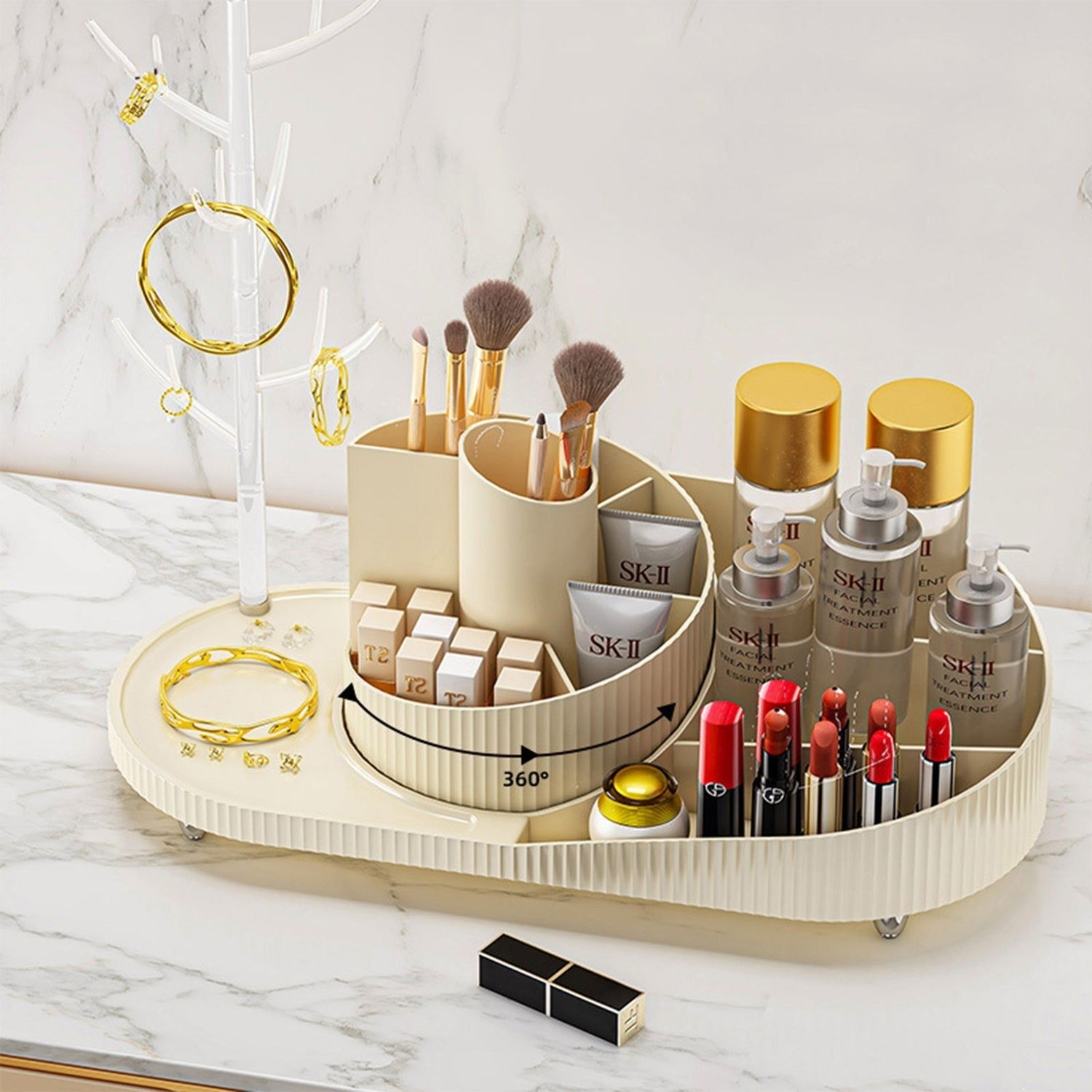 Rotating Makeup & Jewelry Storage Organizer